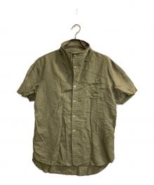 DIESEL（ディーゼル）の古着「LINEN S/S WIRE COLLER SHIRTS」｜オリーブ