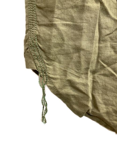 DIESEL（ディーゼル）DIESEL (ディーゼル) LINEN S/S WIRE COLLER SHIRTS オリーブ サイズ:ＸＬの古着・服飾アイテム