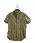 DIESEL（ディーゼル）の古着「LINEN S/S WIRE COLLER SHIRTS」｜オリーブ