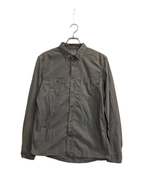 DIESEL（ディーゼル）DIESEL (ディーゼル) ショートポイントパッカリングシャツ グレー サイズ:Ｌの古着・服飾アイテム