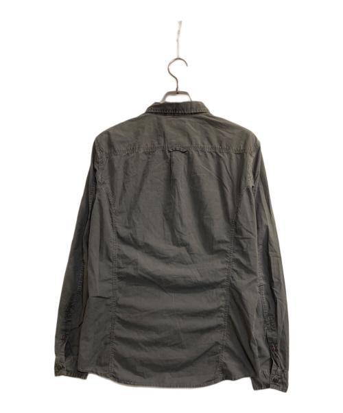 DIESEL（ディーゼル）DIESEL (ディーゼル) ショートポイントパッカリングシャツ グレー サイズ:Ｌの古着・服飾アイテム