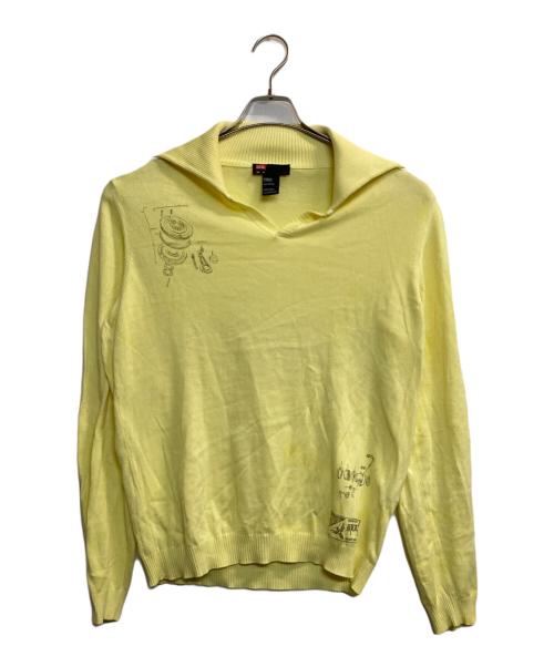 DIESEL（ディーゼル）DIESEL (ディーゼル) コットンセーラーカラーニット イエロー サイズ:Mの古着・服飾アイテム