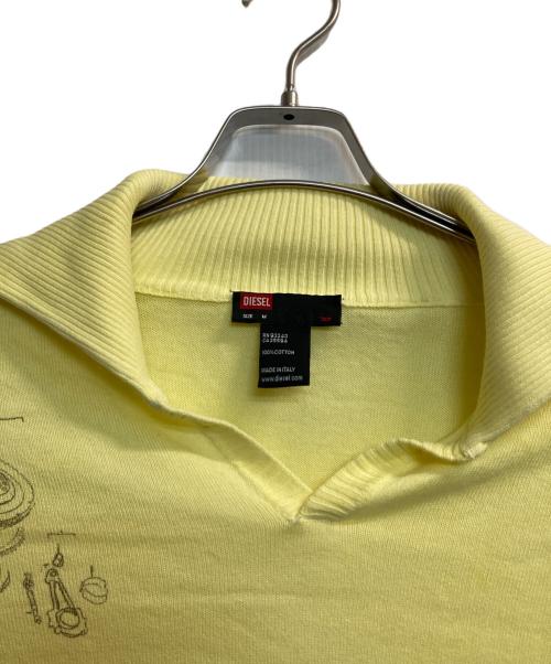DIESEL（ディーゼル）DIESEL (ディーゼル) コットンセーラーカラーニット イエロー サイズ:Mの古着・服飾アイテム