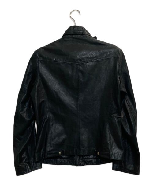 HIGH STREET（ハイ ストリート）HIGH STREET (ハイ ストリート) ダブルジップゴートレザージャケット ブラック サイズ:Ｍの古着・服飾アイテム
