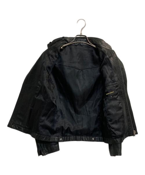 HIGH STREET（ハイ ストリート）HIGH STREET (ハイ ストリート) ダブルジップゴートレザージャケット ブラック サイズ:Ｍの古着・服飾アイテム