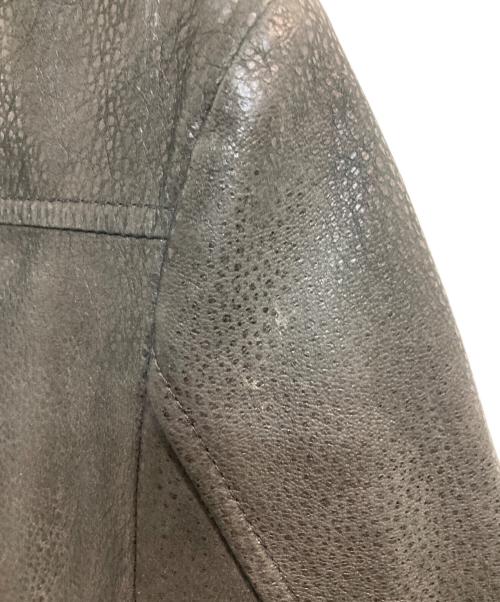 HIGH STREET（ハイ ストリート）HIGH STREET (ハイ ストリート) ダブルジップゴートレザージャケット ブラック サイズ:Ｍの古着・服飾アイテム