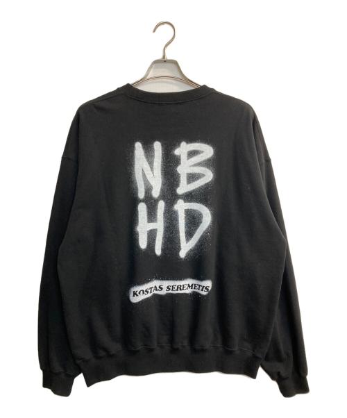 Schott（ショット）Schott (ショット) NEIGHBORHOOD (ネイバーフッド) Kostas Seremetis (コスタスセレメンティス) SWEAT SHIRT LONG SLEEVE ブラック サイズ:Lの古着・服飾アイテム