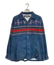 NEIGHBORHOOD（ネイバーフッド）の古着「MASK PRINT SHIRT LS」｜ネイビー