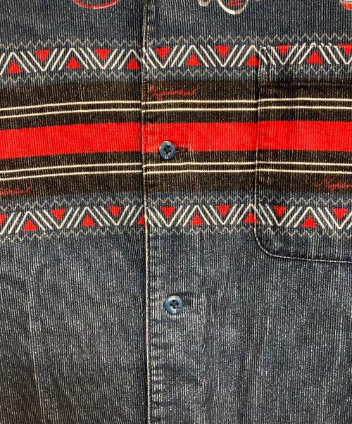 NEIGHBORHOOD（ネイバーフッド）NEIGHBORHOOD (ネイバーフッド) MASK PRINT SHIRT LS ネイビー サイズ:LARGEの古着・服飾アイテム