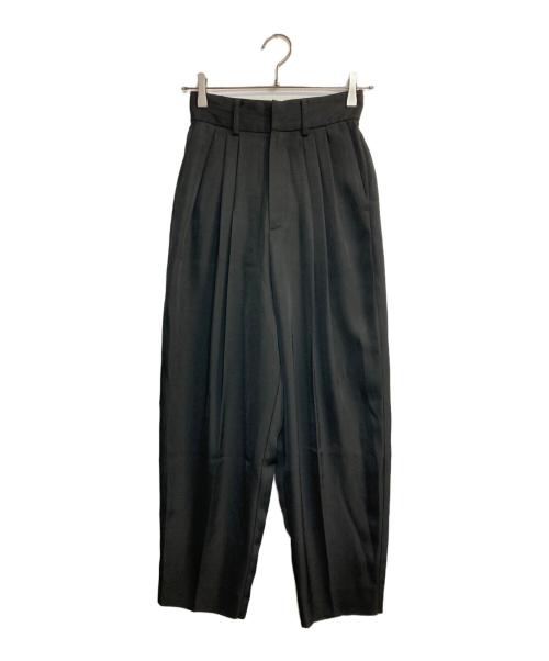 ETRE TOKYO（エトレトウキョウ）ETRE TOKYO (エトレトウキョウ) ツイルハイウエストタックパンツ ブラック サイズ:XS 未使用品の古着・服飾アイテム