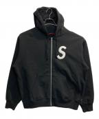 SUPREMEシュプリーム）の古着「24FW S Logo Zip Up Hooded Sweatshirt」｜ブラック