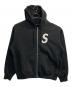 SUPREME（シュプリーム）の古着「24FW S Logo Zip Up Hooded Sweatshirt」｜ブラック
