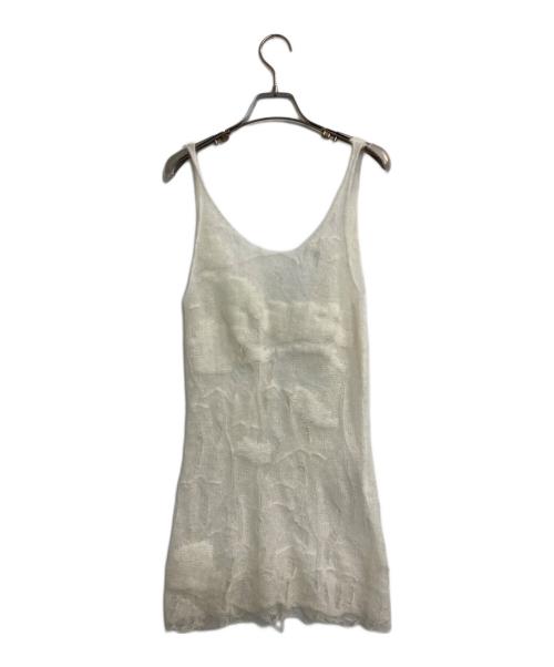 THEREDTHREAD（ザレッドスレッド）THEREDTHREAD (ザレッドスレッド) S knit fit tank cocoon/ニットキャミソール アイボリー サイズ:Ｆの古着・服飾アイテム