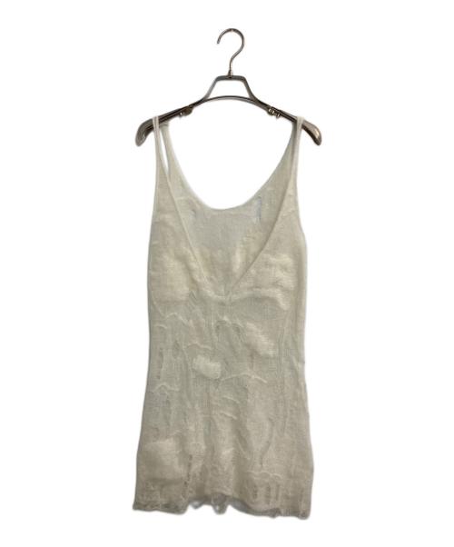 THEREDTHREAD（ザレッドスレッド）THEREDTHREAD (ザレッドスレッド) S knit fit tank cocoon/ニットキャミソール アイボリー サイズ:Ｆの古着・服飾アイテム