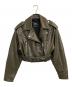 ZARA（ザラ）の古着「フェイクレザージャケット」｜オリーブ