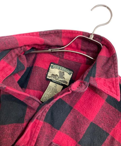 field&stream（-）FIELD&STREAM (-) 90sブロックチェックネルシャツ レッド サイズ:XLの古着・服飾アイテム