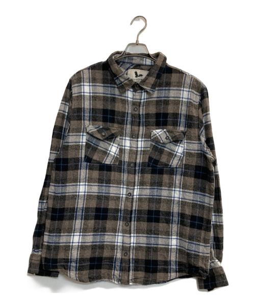 field&stream（-）field&stream (-) 00s ヘビーネルシャツ ブラウン サイズ:XLの古着・服飾アイテム