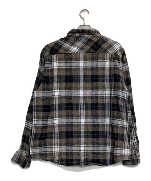 field&stream（-）field&stream (-) 00s ヘビーネルシャツ ブラウン サイズ:XLの古着・服飾アイテム