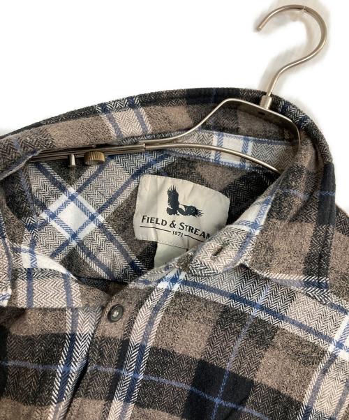 field&stream（-）field&stream (-) 00s ヘビーネルシャツ ブラウン サイズ:XLの古着・服飾アイテム