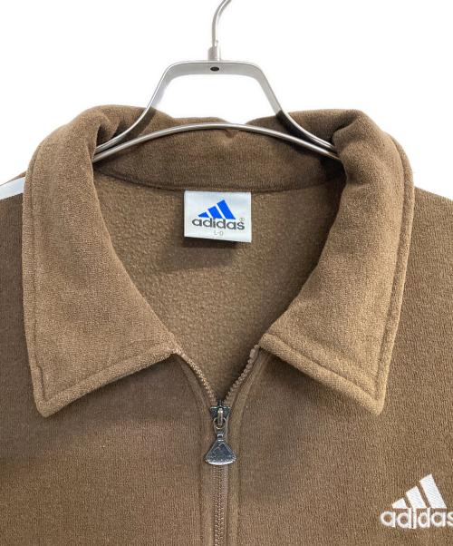 adidas（アディダス）adidas (アディダス) 90s パイル地トラックジャケット ブラウン サイズ:Ⅼの古着・服飾アイテム