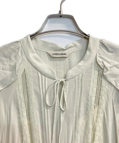 COCODEAL（ココディール）COCODEAL (ココディール) ラッフルレーストリムワンピース アイボリー サイズ:2の古着・服飾アイテム