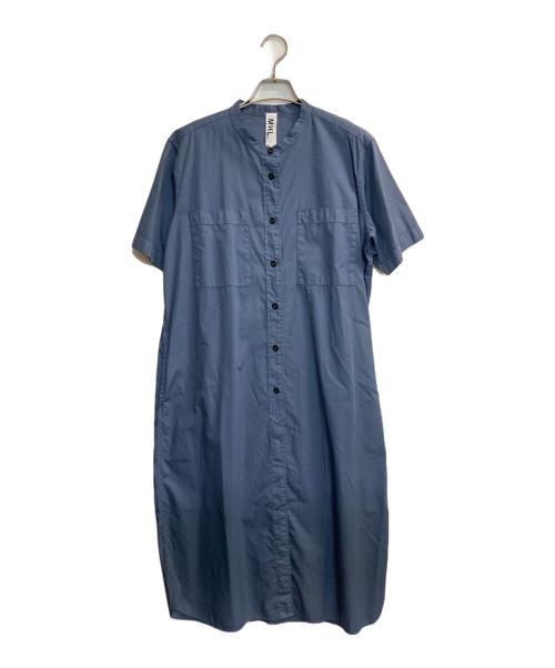 MHL（エムエイチエル）MHL (エムエイチエル) コットンシャツワンピース ブルー サイズ:Ⅱの古着・服飾アイテム