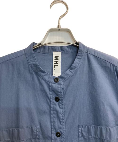 MHL（エムエイチエル）MHL (エムエイチエル) コットンシャツワンピース ブルー サイズ:Ⅱの古着・服飾アイテム