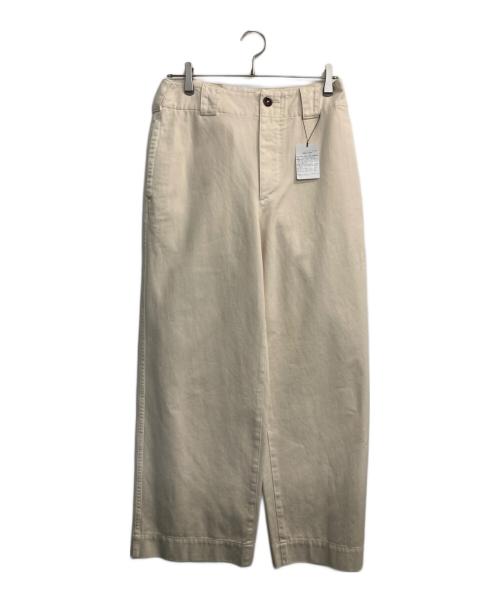 MHL（エムエイチエル）MHL (エムエイチエル) コットンワイドパンツ アイボリー サイズ:Ⅲの古着・服飾アイテム
