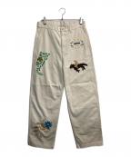 MONKEY TIMEモンキータイム）の古着「エンブロイダリーワークパンツ」｜アイボリー