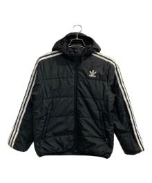 adidas（アディダス）の古着「3 STRIPE PUFFER JACKET/スリース トライプス パファー ジャケット」｜ブラック