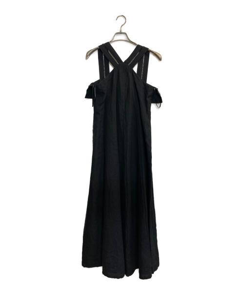 Velnica（ヴェルニカ）Velnica (ヴェルニカ) リネンロングワンピース ブラック サイズ:-の古着・服飾アイテム