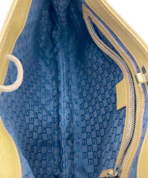 GUCCI（グッチ）GUCCI (グッチ) レザーワンショルダーバッグ ベージュの古着・服飾アイテム