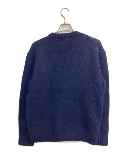 BEAMS PLUS（ビームスプラス）BEAMS PLUS (ビームスプラス) ホワイトベアーニット ホワイト×ネイビー サイズ:Ⅼの古着・服飾アイテム