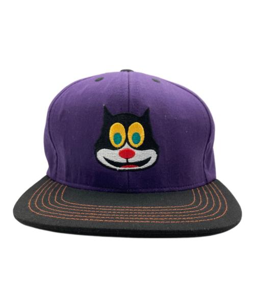 SUPREME（シュプリーム）Supreme (シュプリーム) 15FW 2-Tone Mad Cat 6-Panel Cap パープル×ブラックの古着・服飾アイテム