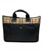 BURBERRY BLACK LABELバーバリーブラックレーベル）の古着「ノバチェックビジネスバッグ」｜ベージュ