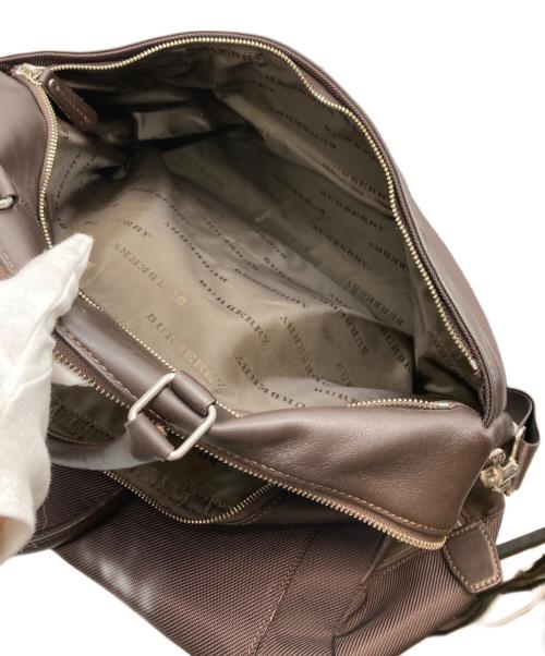 BURBERRY（バーバリー）BURBERRY (バーバリー) ナイロン×レザー2WAYボストンバッグ ブラウンの古着・服飾アイテム