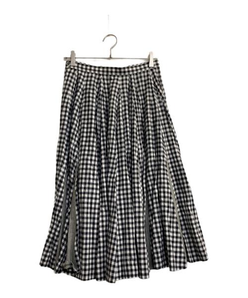 tricot COMME des GARCONS（トリココムデギャルソン）tricot COMME des GARCONS (トリココムデギャルソン) ギンガムチェックフレアスカート ホワイト サイズ:Ｍの古着・服飾アイテム