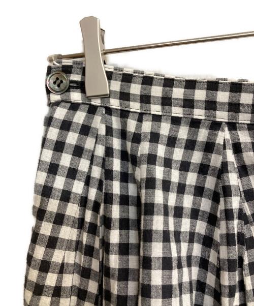 tricot COMME des GARCONS（トリココムデギャルソン）tricot COMME des GARCONS (トリココムデギャルソン) ギンガムチェックフレアスカート ホワイト サイズ:Ｍの古着・服飾アイテム