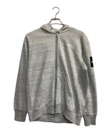 THE NORTH FACE（ザ ノース フェイス）の古着「スクエアロゴフルジップ」｜グレー
