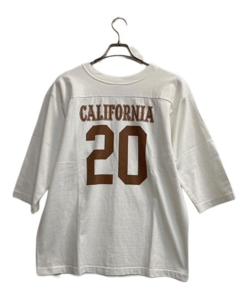 Champion（チャンピオン）Champion (チャンピオン) STANDARD CALIFORNIA (スタンダードカリフォルニア) フットボール Tシャツ MADE IN USA ホワイト サイズ:Ｌの古着・服飾アイテム