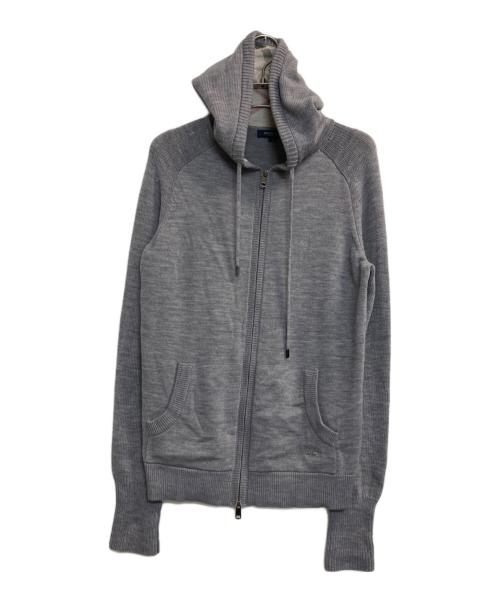 BURBERRY LONDON（バーバリーロンドン）BURBERRY LONDON (バーバリーロンドン) ラグランダブルジップニットパーカー グレー サイズ:Mの古着・服飾アイテム