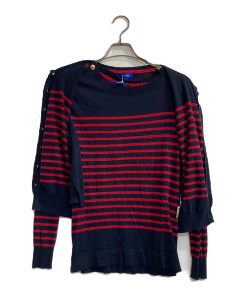 BLUE LABEL CRESTBRIDGE（ブルーレーベルクレストブリッジ）BLUE LABEL CRESTBRIDGE (ブルーレーベルクレストブリッジ) アンサンブルカーディガン ネイビー サイズ:38の古着・服飾アイテム