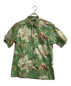 Sun Surfサンサーフ）の古着「リネンアロハシャツ」｜グリーン