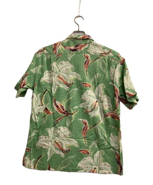 Sun Surf（サンサーフ）Sun Surf (サンサーフ) リネンアロハシャツ グリーン サイズ:Ｌの古着・服飾アイテム