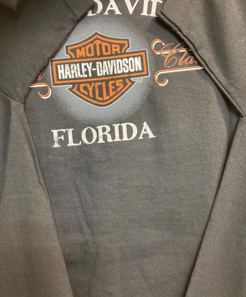 HARLEY-DAVIDSON（ハーレーダビッドソン）HARLEY-DAVIDSON (ハーレーダビッドソン) プリントTシャツ ブラック×オレンジ サイズ:Mの古着・服飾アイテム