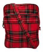 COMME des GARCONSコムデギャルソン）の古着「タータンチェックショルダーバッグ」｜レッド