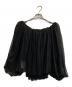 Acka（エーシーケーエー）の古着「tulle shirring blouse/チュールオフショルダーブラウス」｜ブラック