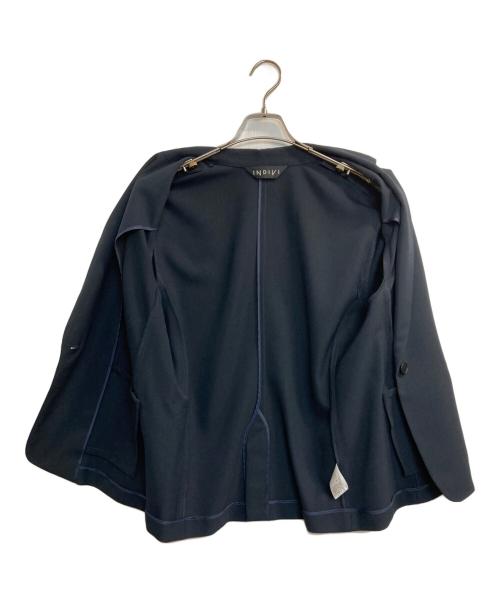 INDIVI（インディヴィ）INDIVI (インディヴィ) ウール調テーラードジャケット ネイビー サイズ:-の古着・服飾アイテム