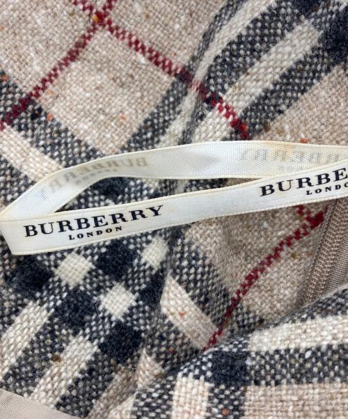 BURBERRY LONDON（バーバリーロンドン）BURBERRY LONDON (バーバリーロンドン) ウールチェックスカート ベージュ サイズ:42の古着・服飾アイテム
