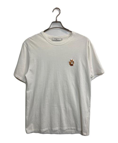maison kitsune（メゾンキツネ）maison kitsune (メゾンキツネ) ピースキツネワッペンカットソー ホワイト サイズ:Ｍの古着・服飾アイテム
